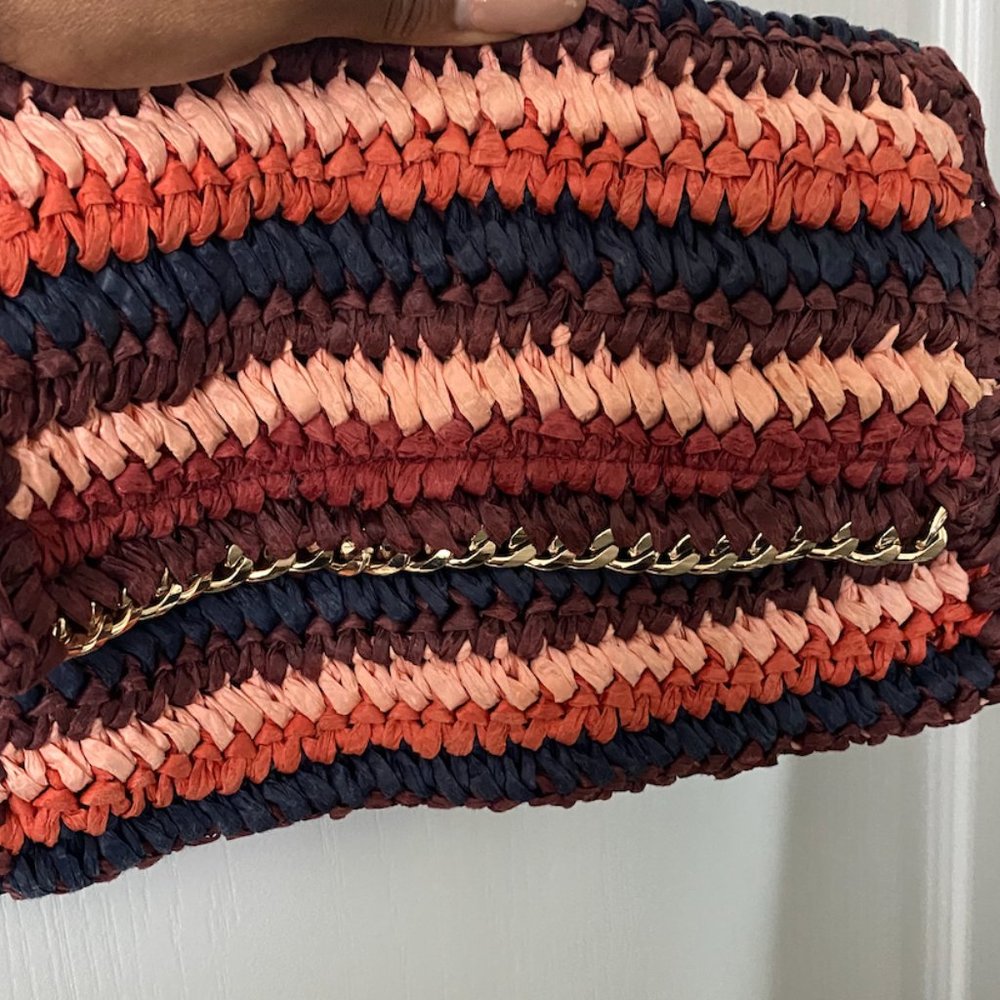 Multi-colored Raffia Clutch - Picture 3 of 4